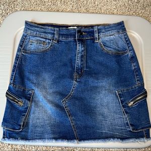 Blue Jean Mini Skirt
